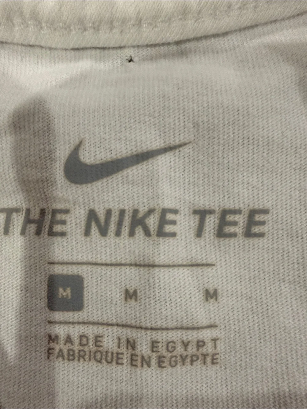 Nike Men’s White T-Shirt with Blue “JUST DO IT.” Graphic